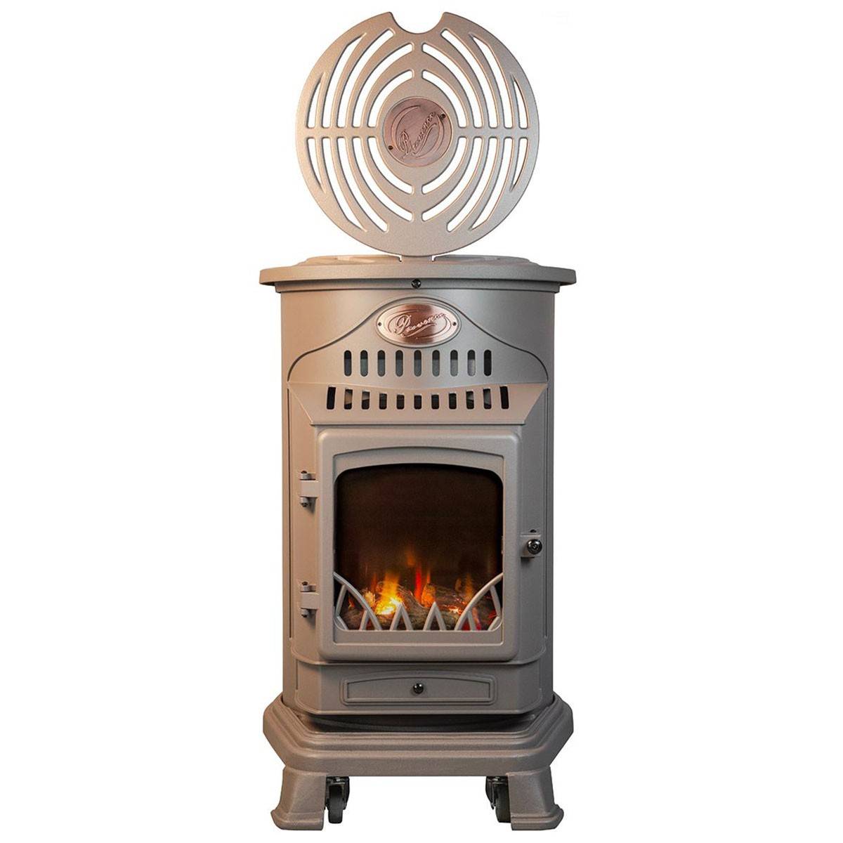 Universal - Poêle à gaz Fonte véritable 3.4KW MARRON Miel Effet feu de bois Provence Sahara - Imagen 6