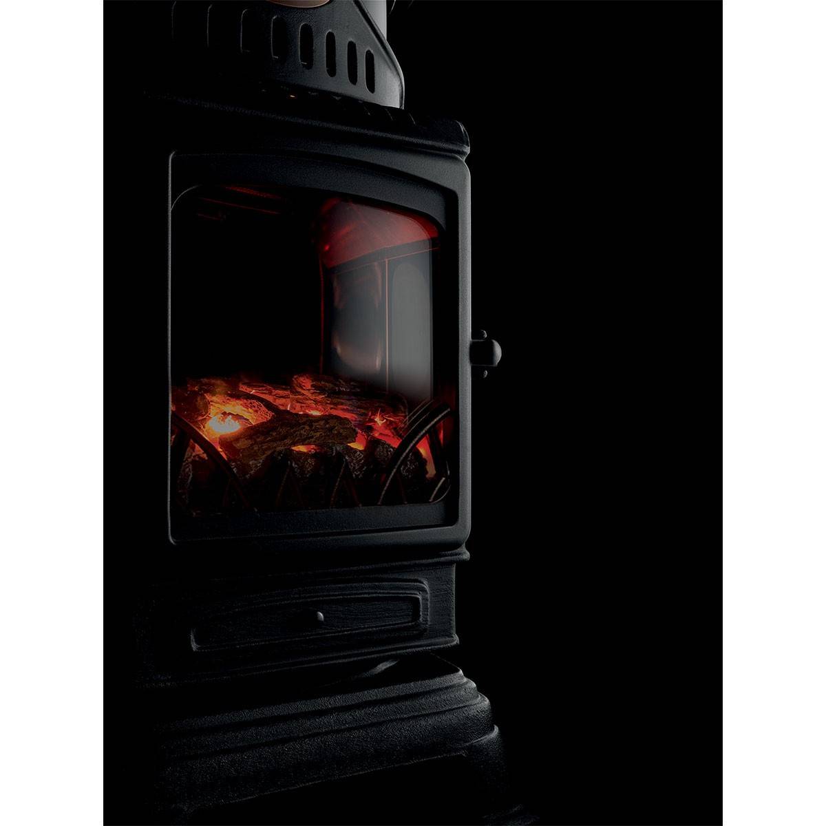 Universal - Poêle à gaz Fonte véritable 3.4KW MARRON Miel Effet feu de bois Provence Sahara - Imagen 9