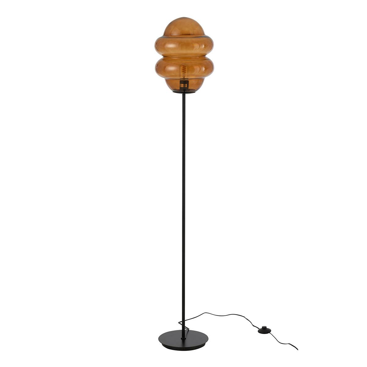Lampadaire en Verre "Cuillere Miel" 160cm Marron - Image 1