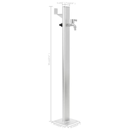 Vidaxl - Colonne à eau de jardin Aluminium 95 cm vidaXL 45458 - Image 3