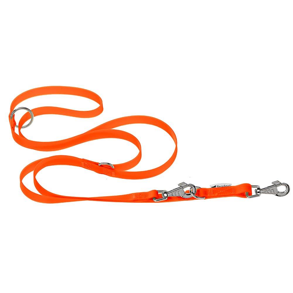 Ferplast - Laisse de Dressage pour Chiens EVOLUTION GA25/200 Hypoallergénique, Lavable, Poignée rembourrée, Orange