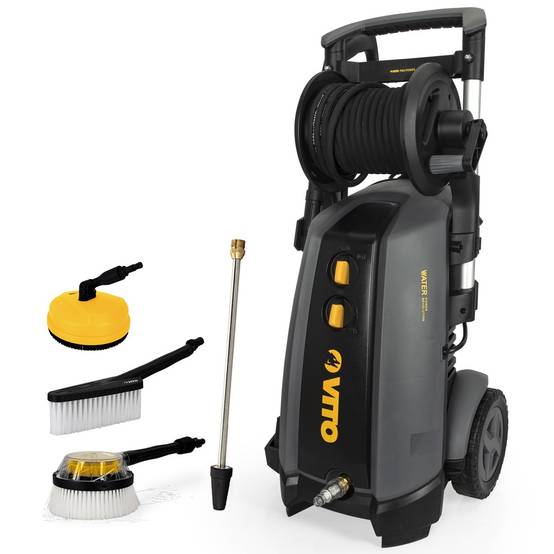 Nettoyeur haute pression 180 bars 3000W Moteur à induction Tuyau 8 m Lance turbo + 3 Brosses Réservoir détergent WR4 VITO - Imagen 1