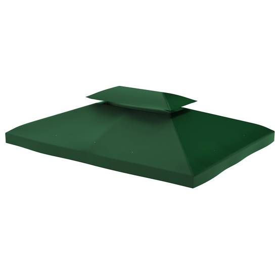 Toit de rechange pour tonnelle polyester vert 400 x 300 x 20 cm - PANGIVO - Image 2