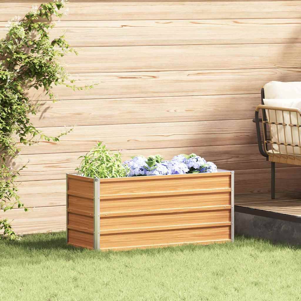 Prolenta Premium - Jardinière acier marron 100 x 40 x 45 cm - Prolenta premium p319.2 - Image 1