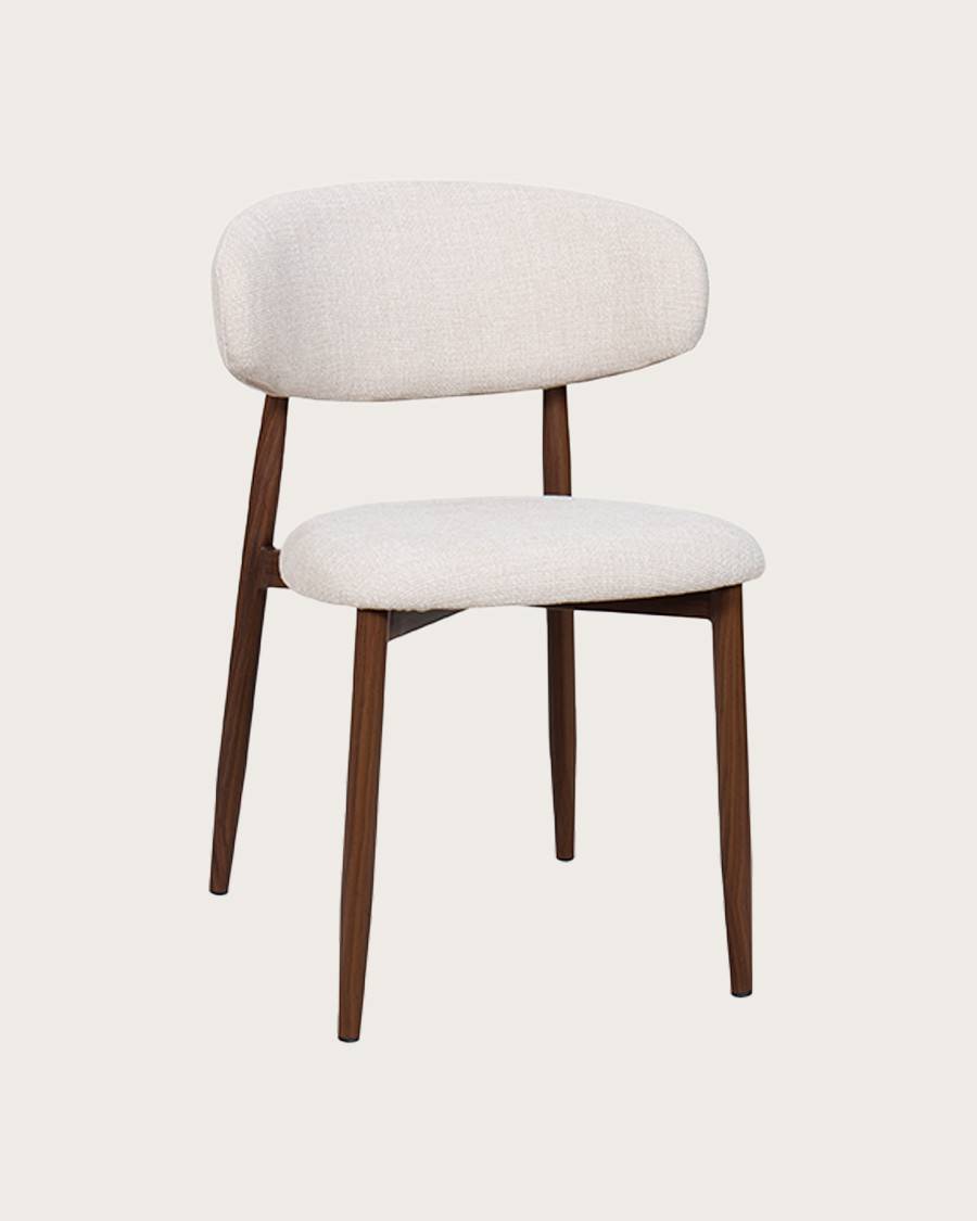 Kerin - Lot de 2 chaises en tissu et pieds métal - UNIQKA - Imagen 1