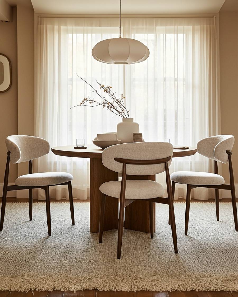 Kerin - Lot de 2 chaises en tissu et pieds métal - UNIQKA - Imagen 2