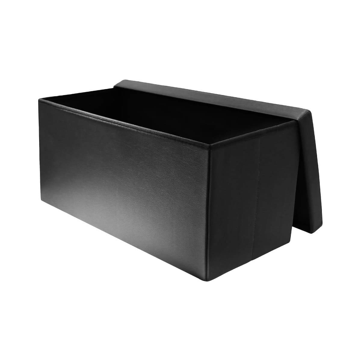 ALTOBUY - Banc Coffre Pliable Simili Cuir Noir Capitonné - RONNY - Image 3