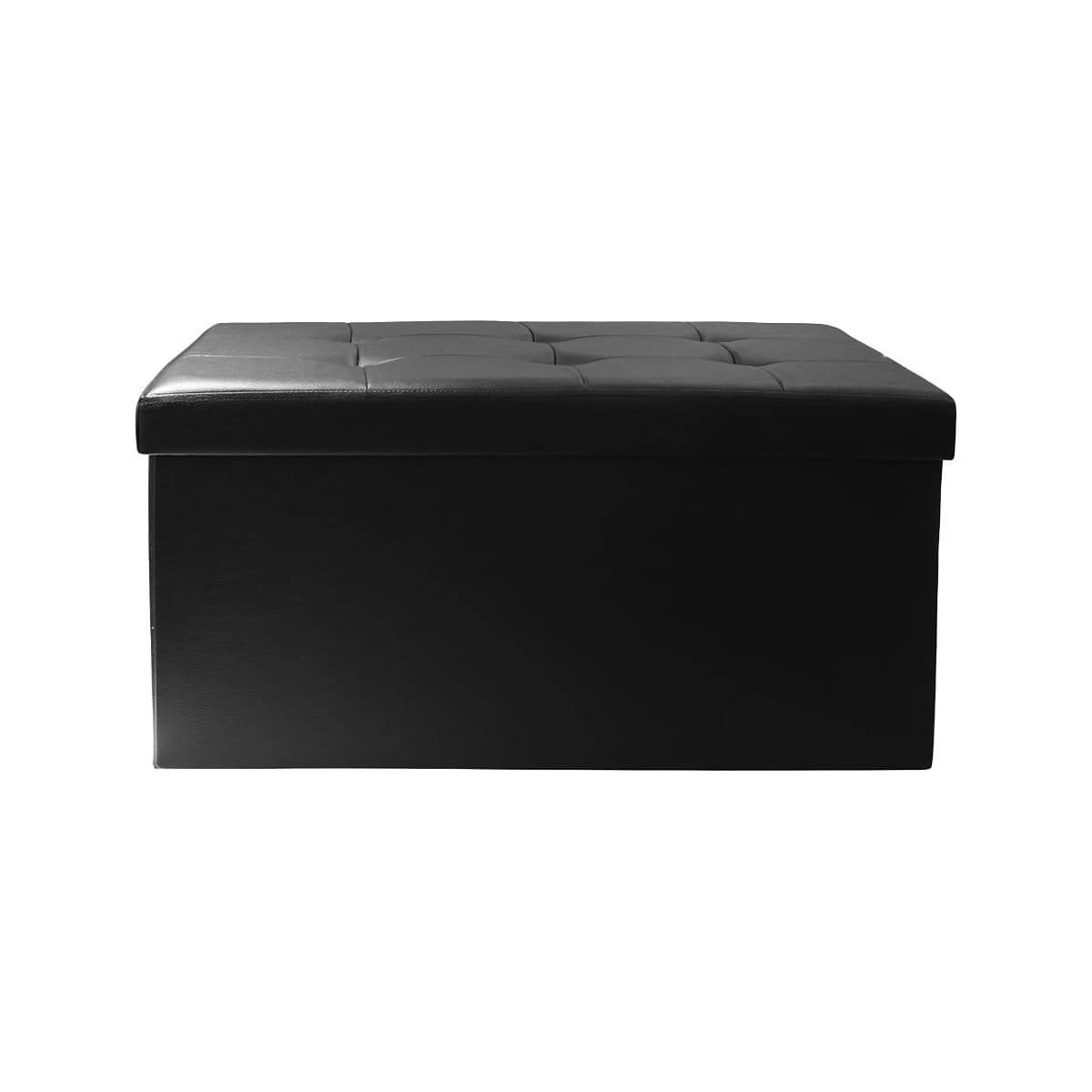 ALTOBUY - Banc Coffre Pliable Simili Cuir Noir Capitonné - RONNY