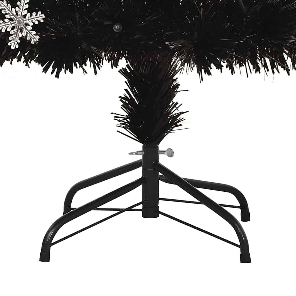 Vidaxl - Sapin de Noël et flocons de neige LED Noir 150 cm Fibre optique vidaXL 328462 - Image 9