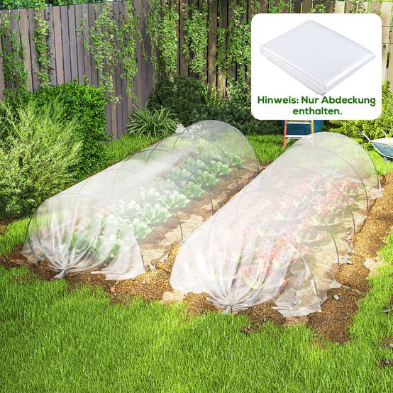 Sans Marque - Bâche de serre en PE, résistante aux UV et imperméable, pour couvrir les plantes. Dimensions : 7 x 8 m. - Image 4