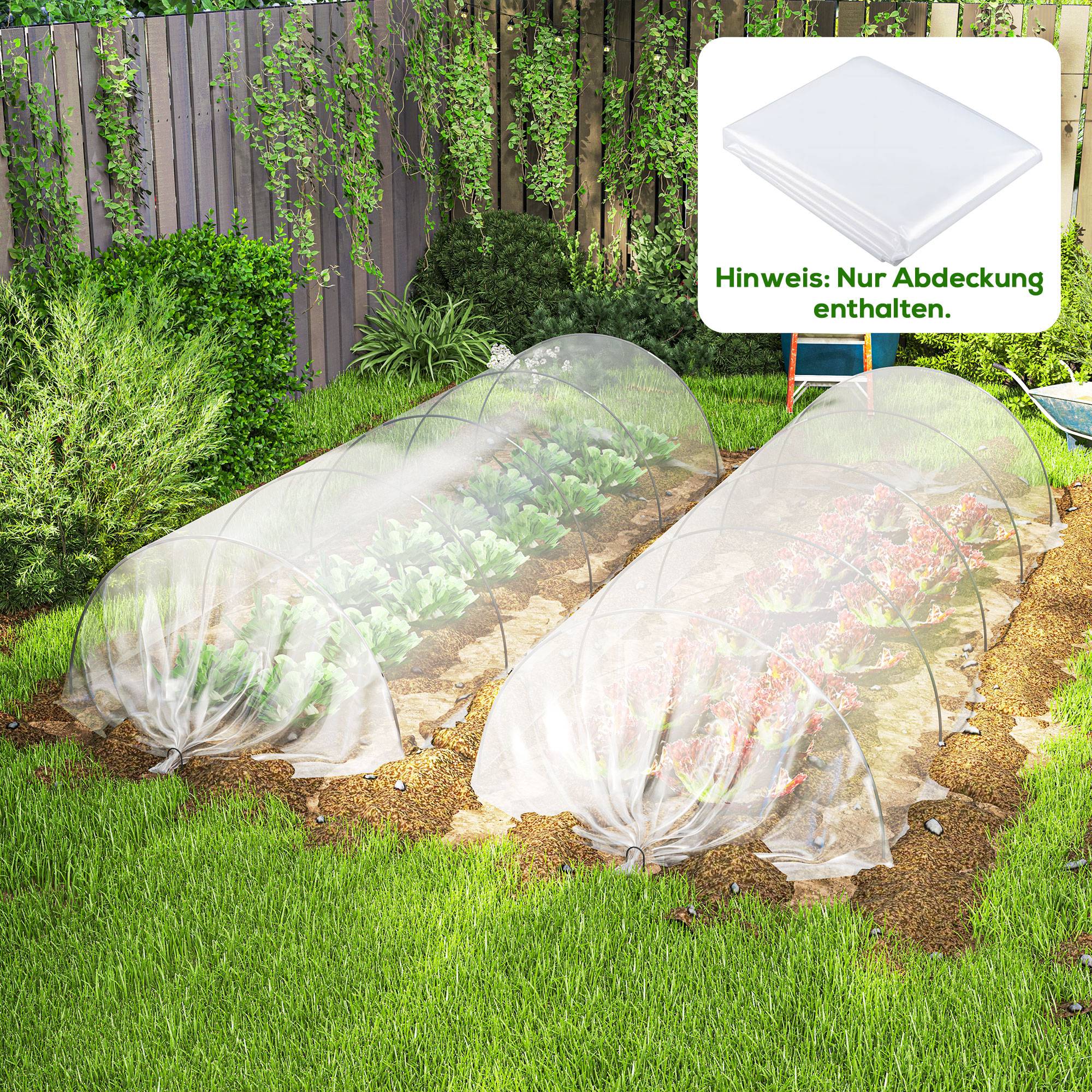 Sans Marque - Bâche de serre en PE, résistante aux UV et imperméable, pour couvrir les plantes. Dimensions : 7 x 8 m. - Image 4
