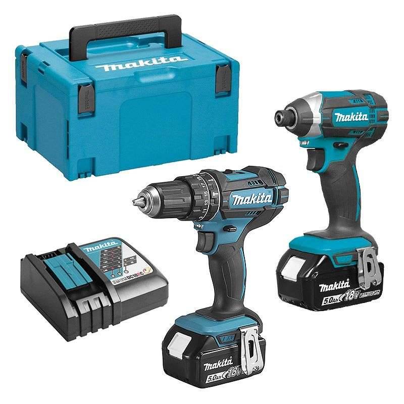 Makita - Pack 2 outils MAKITA DLX2131TJ (DHP482Z + DTD152Z) 18V Li-ion LXT (2 x 5,0 Ah) Makita - Imagen 1