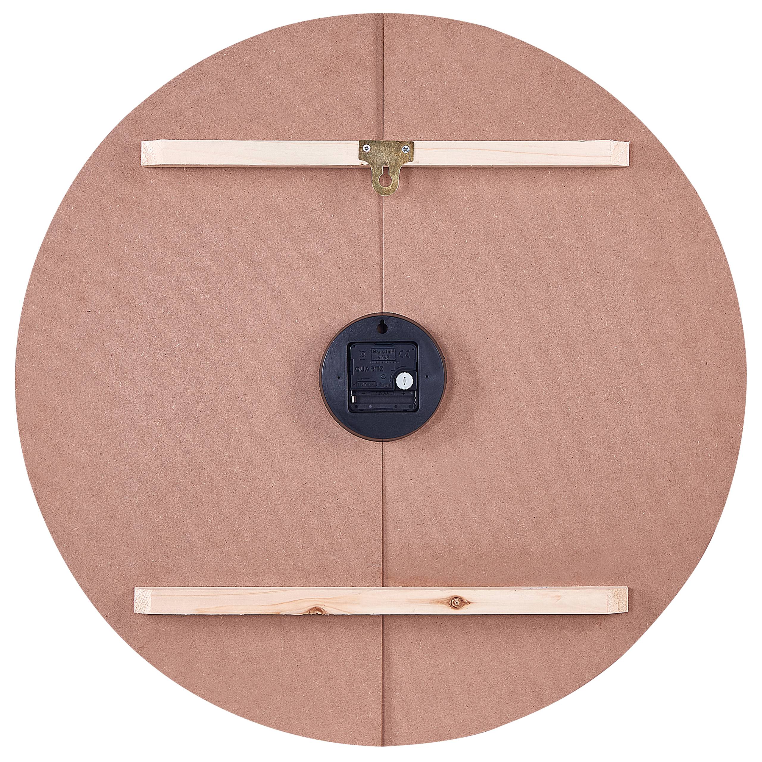 Beliani - Horloge murale MDF Marron clair CABIC - 60x1x60- Beliani - Image 4