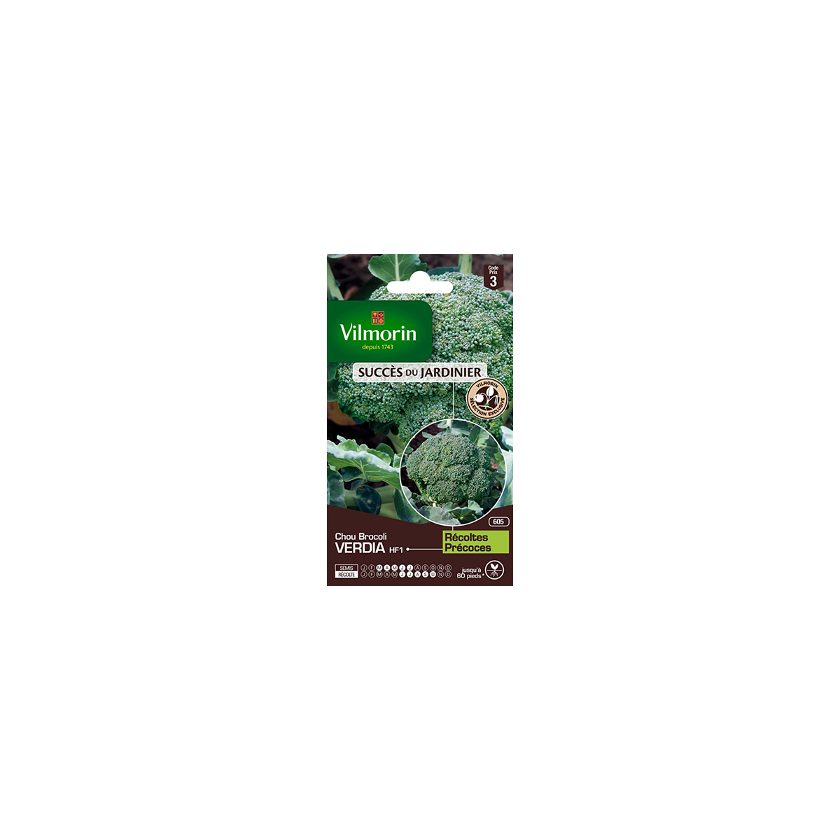 Vilmorin - Sachet graines Sachet graines Chou Brocoli Verdia