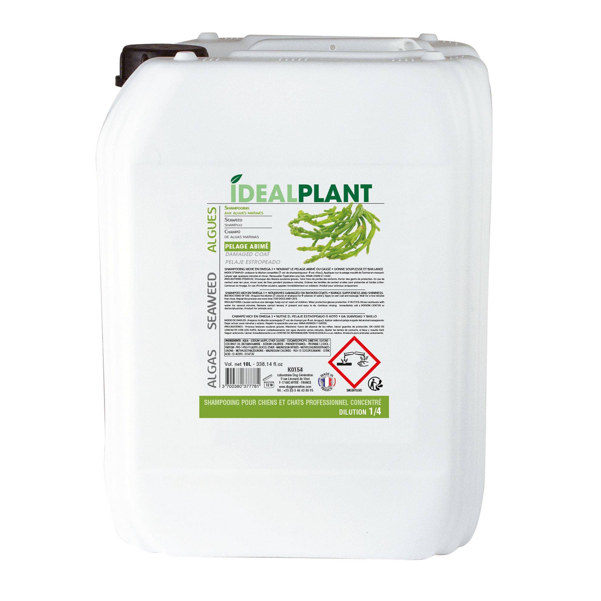 Shampoing aux algues marines IdealPlant : 10L IDEALPLANT