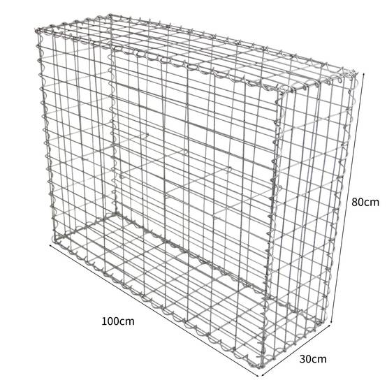 Monstershop - MonsterShop Lot de 6 Paniers de Gabions 100cm x 80cm x 30cm - Imagen 5