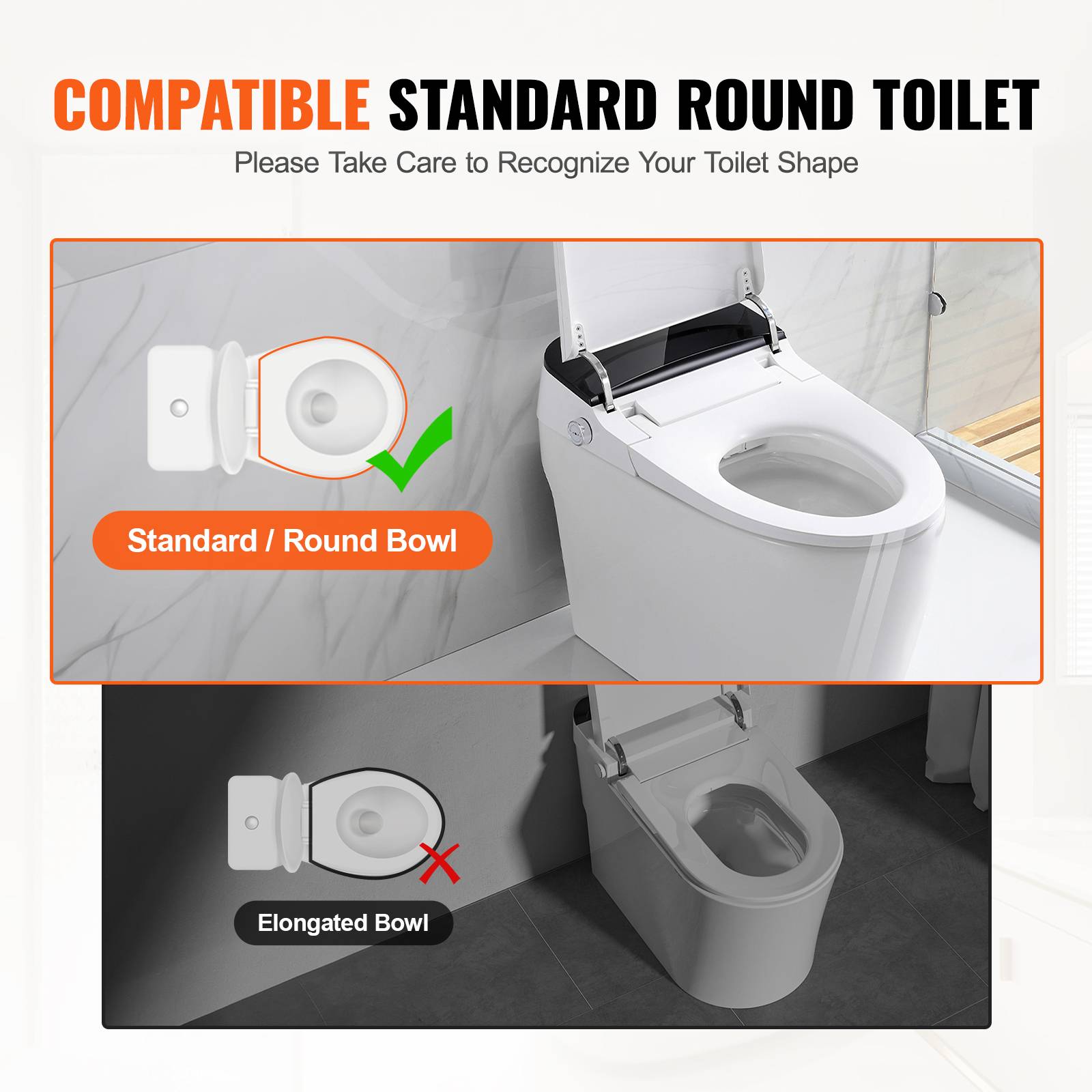 Vevor - VEVOR Rehausseur toilette ronde standard, hauteur 88,9 mm, charge 136 kg. Main courante alu, rembourrage EVA. - Image 3
