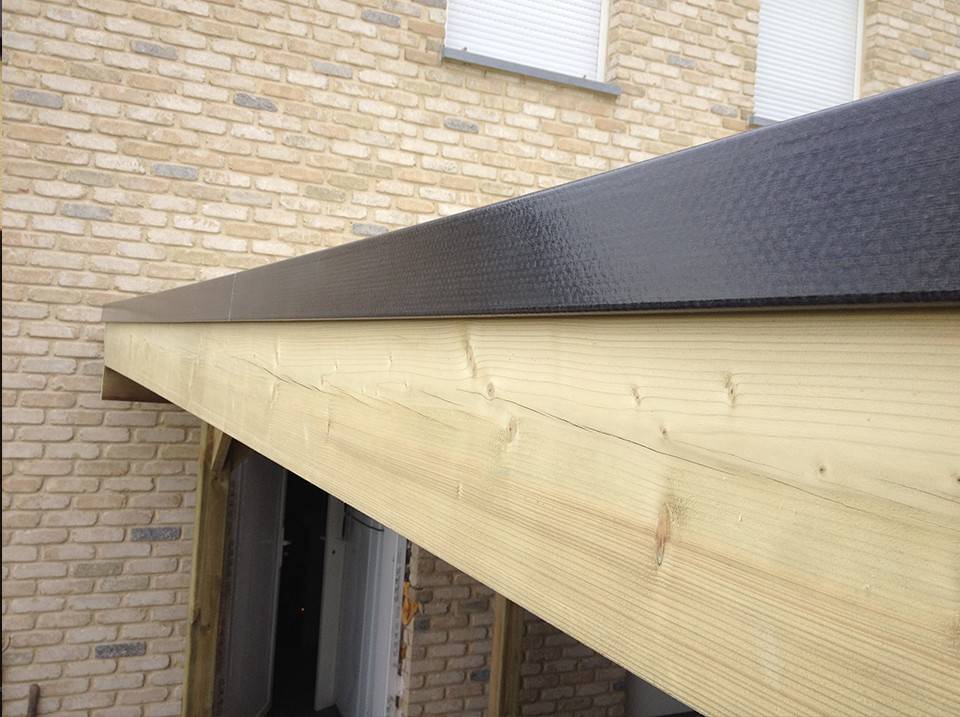 Direct Abris - Carport Bois CASTELLANE 373X555 Panneau de Fond Intégré - Toiture en Bois + Feutre Bitumeux - Abri 1Voiture - Imagen 5