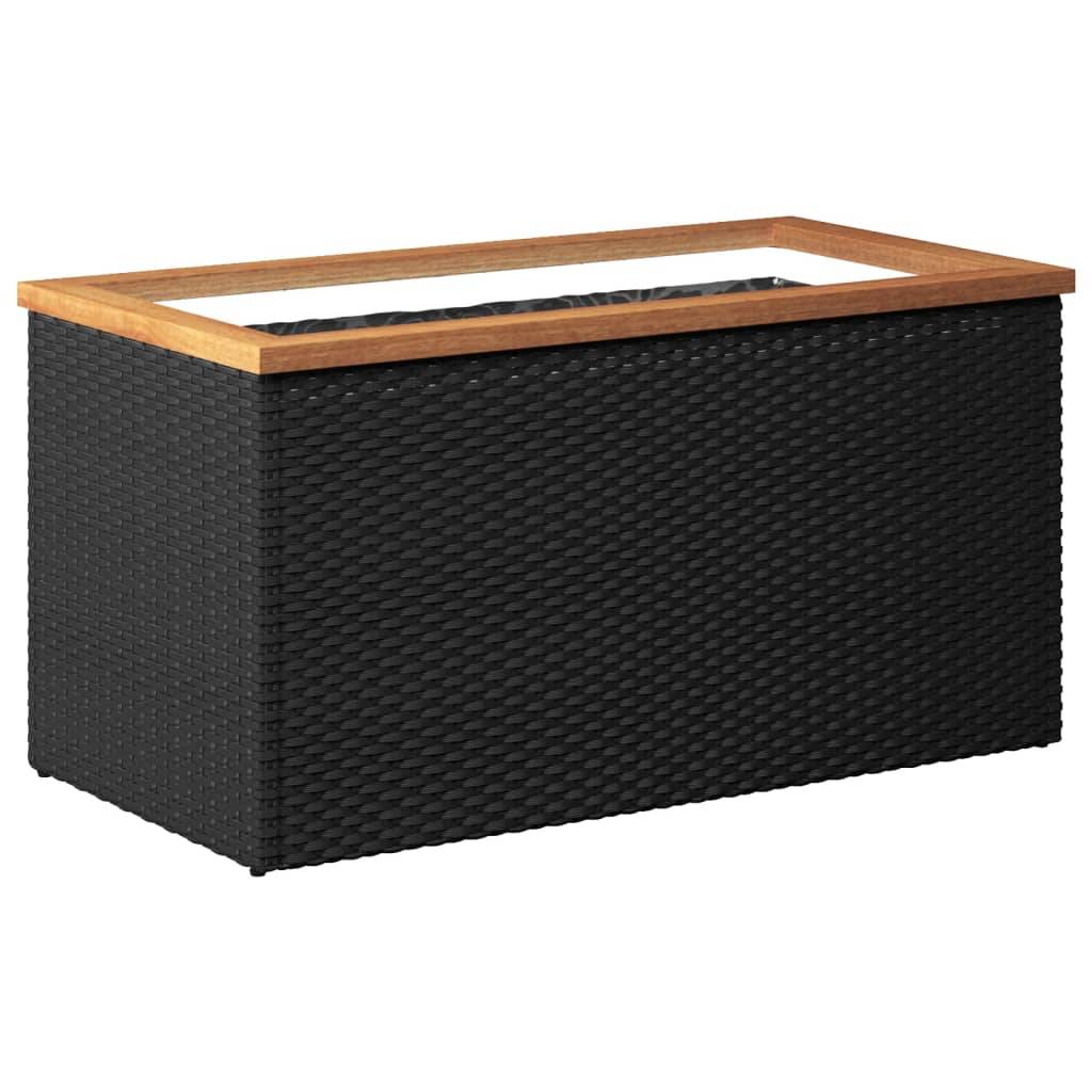Maison Chic - Jardinière Bac à Fleurs Pot De Fleurs - noir 80x40x40 cm résine tressée MP492