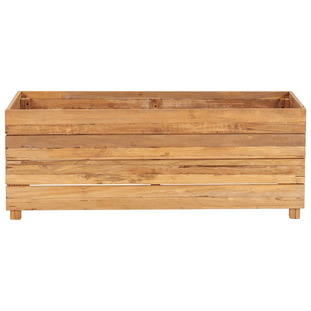 Helloshop26 - Lit surélevé jardinière 100 x 40 x 38 cm bois de teck recyclé et acier - Image 2