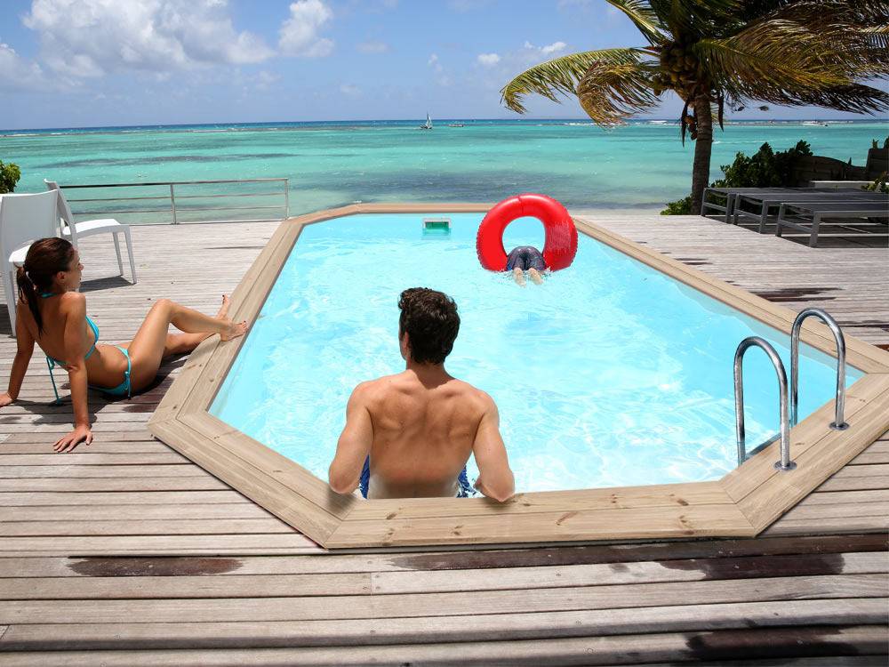 Habitat Et Jardin - Piscine Bois " Cordoue " - 3.48 X 2.15 X 1.18 M -habitat Et Jardin - Image 1