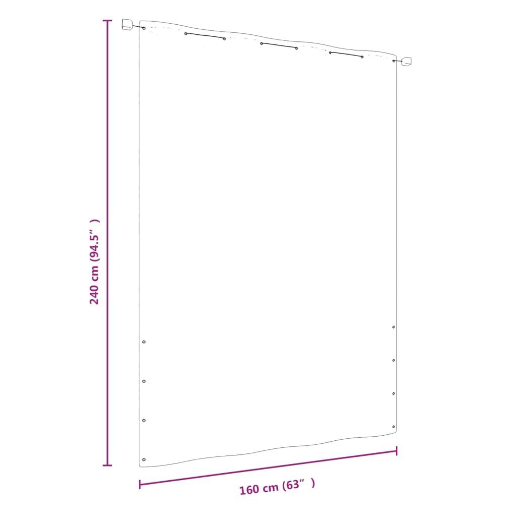 Helloshop26 - Écran de balcon brise pare vue protection confidentialité 160 x 240 cm tissu oxford rouge - Imagen 5