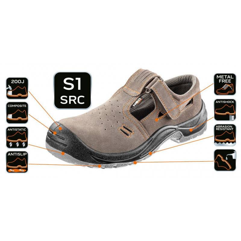 Neo Tools - Sandales de travail en daim NEO TOOLS 82-080 S1 SRC - taille 45 - NEO TOOLS EPI - Imagen 2