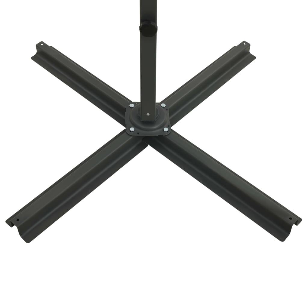 Helloshop26 - Parasol meuble de jardin déporté avec mât et lumières led 250 cm terre cuite - Imagen 9