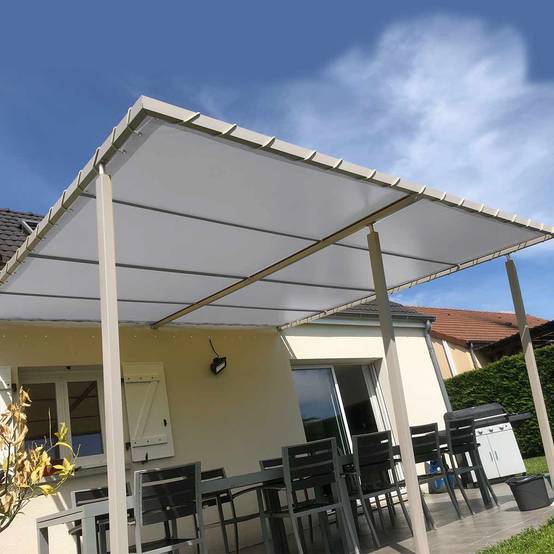 Bâche pour Carport Blanche 3x5 m XP640CP - Garantie 10 ans - Toile PVC étanche pour abri de voiture - Made in France TECPLAST - Imagen 7