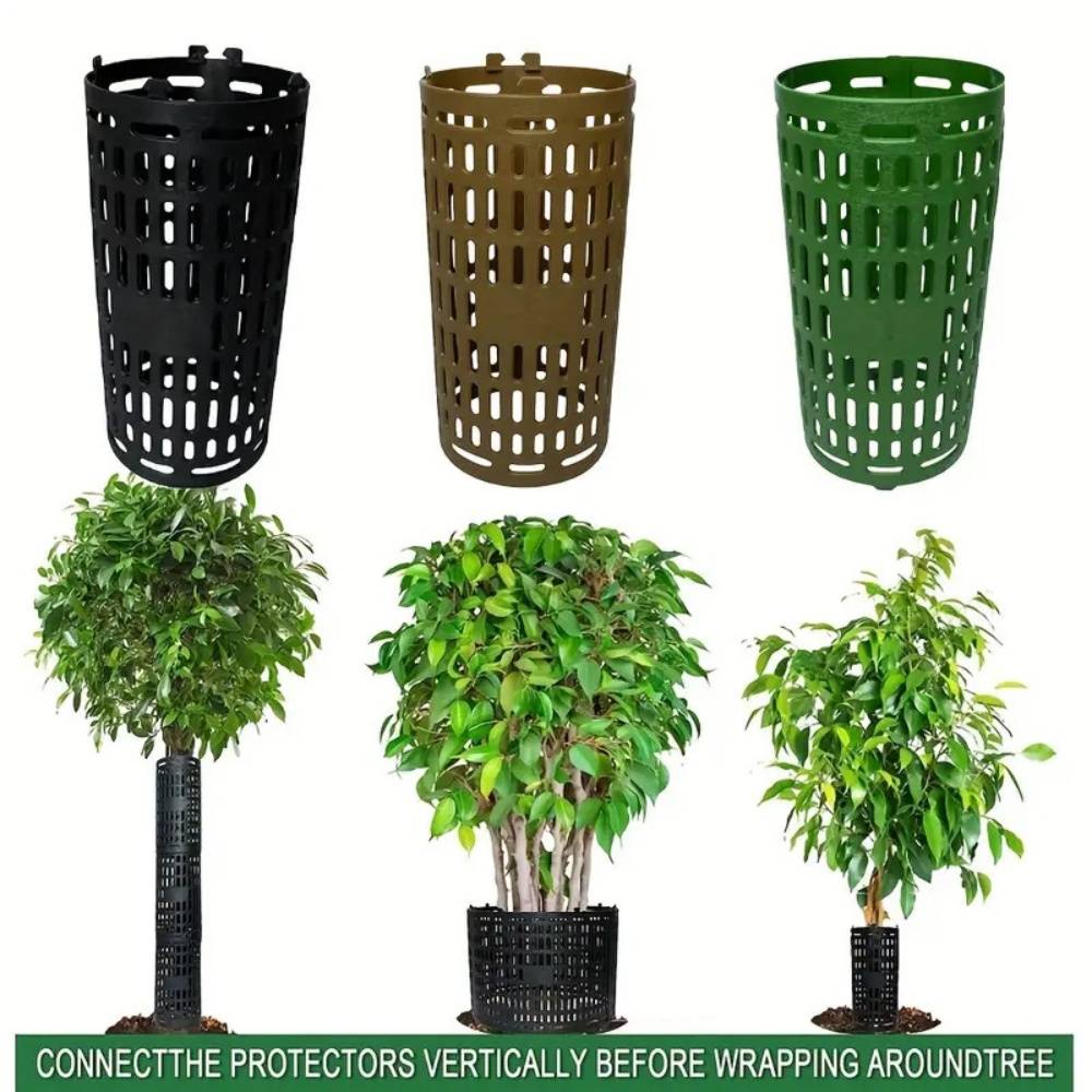Protège-Arbres pour Jeunes Plants 38x25 cm Vert - 2 Pièces - Protection Combinable contre Rongeurs et Intempéries - Lytech - Image 4