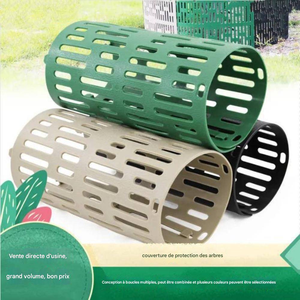 Protège-Arbres pour Jeunes Plants 38x25 cm Vert - 2 Pièces - Protection Combinable contre Rongeurs et Intempéries - Lytech - Image 6