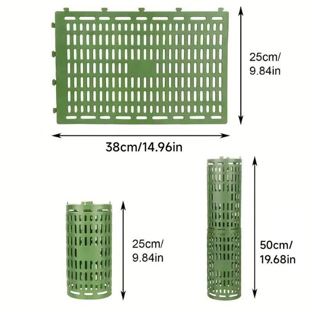 Protège-Arbres pour Jeunes Plants 38x25 cm Vert - 2 Pièces - Protection Combinable contre Rongeurs et Intempéries - Lytech - Image 2