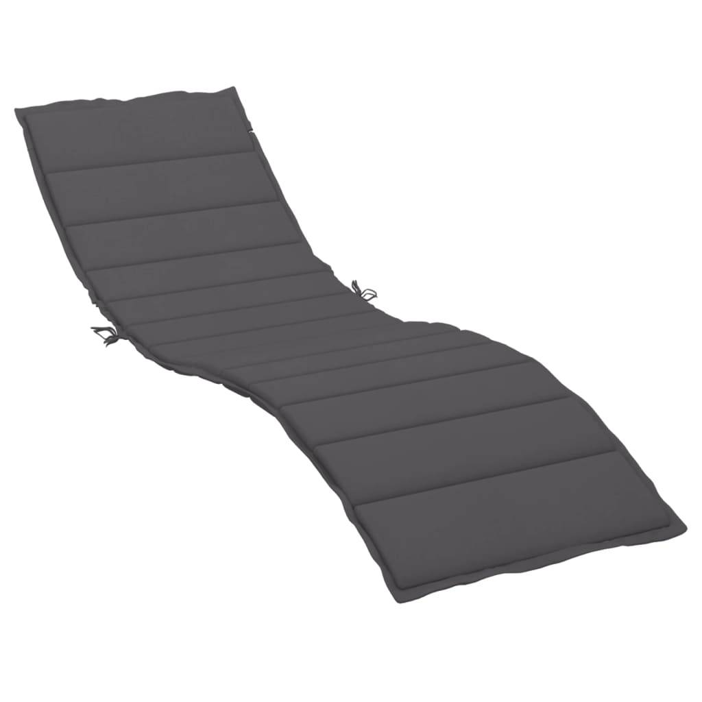 PANGIVO - Coussin de chaise longue tissu oxford anthracite 200 x 70 x 3 cm - PANGIVO - Image 2