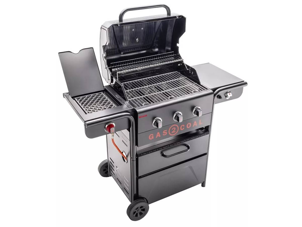 Char-broil - Barbecue hybride gaz et charbon Gas2coal Special Edition - 3 brûleurs + Kit 3 ustensiles - Char-Broil - Image 4
