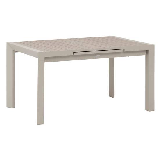 Hesperide - Table de jardin extensible "Évasion" effet bois lin & argile 8 places lates en aluminium - Hespéride - Image 2