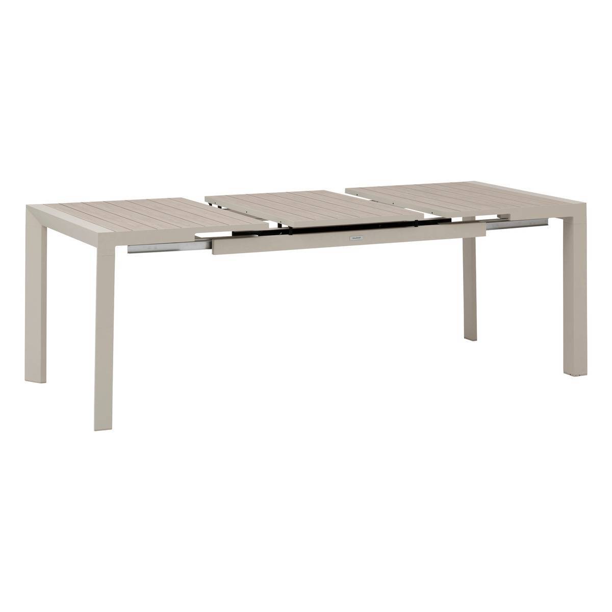 Hesperide - Table de jardin extensible "Évasion" effet bois lin & argile 8 places lates en aluminium - Hespéride - Image 5