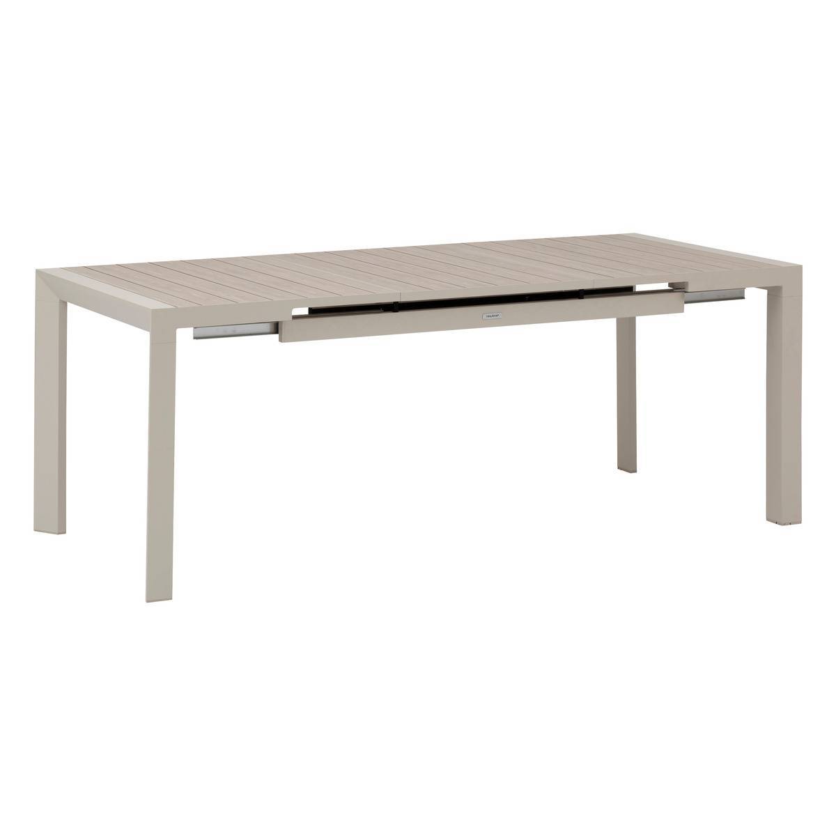 Hesperide - Table de jardin extensible "Évasion" effet bois lin & argile 8 places lates en aluminium - Hespéride - Image 3
