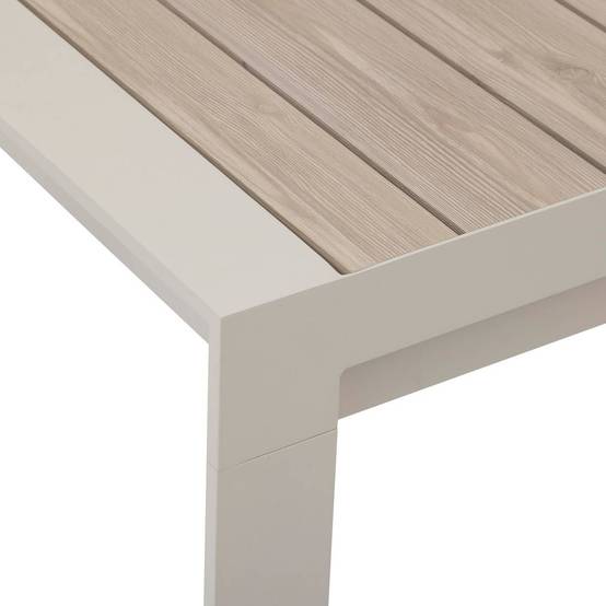 Hesperide - Table de jardin extensible "Évasion" effet bois lin & argile 8 places lates en aluminium - Hespéride - Image 4
