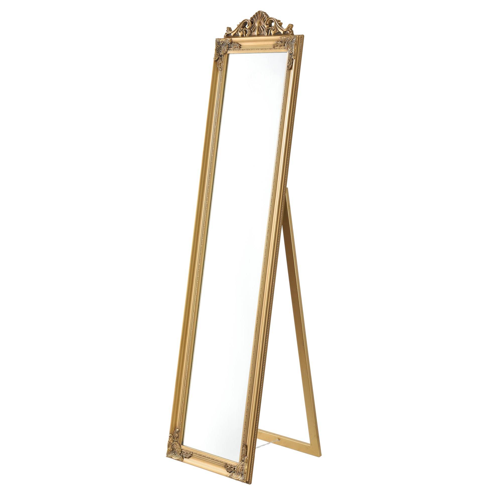 Helloshop26 - Miroir sur pied inclinable 160 x 40 cm doré - Imagen 1