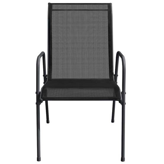 PANGIVO - Chaises de jardin Acier et textilène Noir 51 x 66 x 88 cm - PANGIVO - Image 4