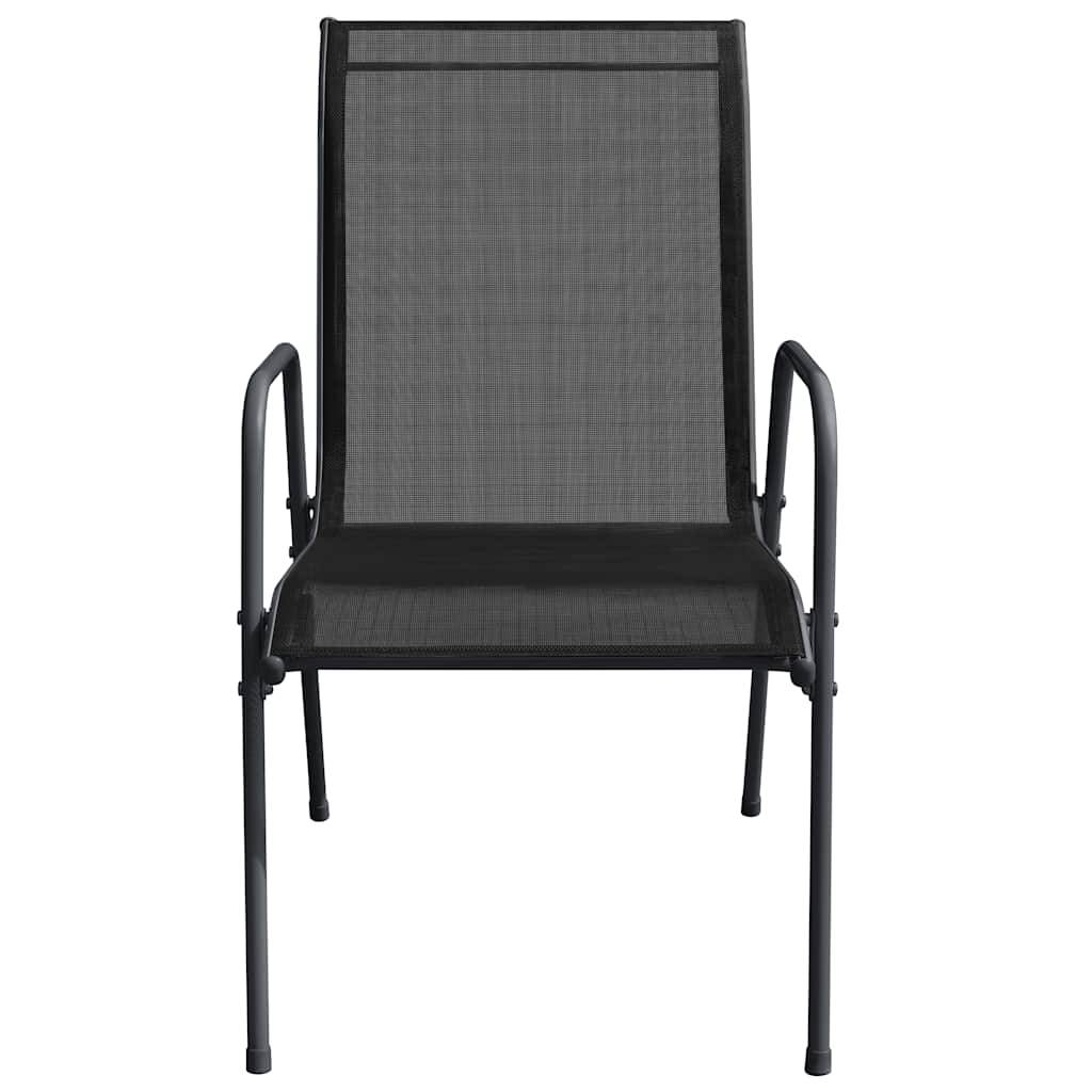 PANGIVO - Chaises de jardin Acier et textilène Noir 51 x 66 x 88 cm - PANGIVO - Image 4