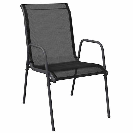 PANGIVO - Chaises de jardin Acier et textilène Noir 51 x 66 x 88 cm - PANGIVO - Image 3