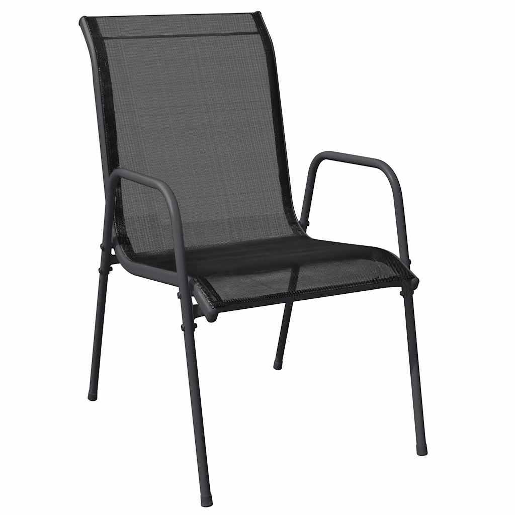 PANGIVO - Chaises de jardin Acier et textilène Noir 51 x 66 x 88 cm - PANGIVO - Image 3