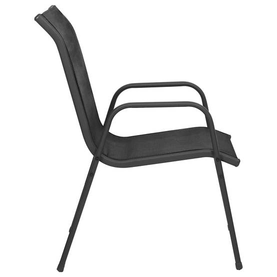 PANGIVO - Chaises de jardin Acier et textilène Noir 51 x 66 x 88 cm - PANGIVO - Image 5