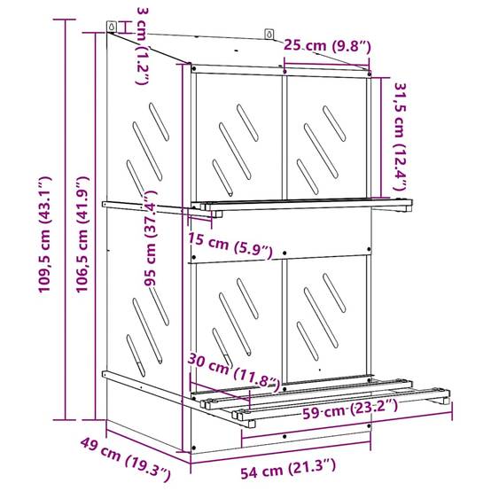 Pondoir de Poules 4 Compartiments Acier Galvanisé Nichoir Double Étage – ComfortXL Outdoor Living - Image 10