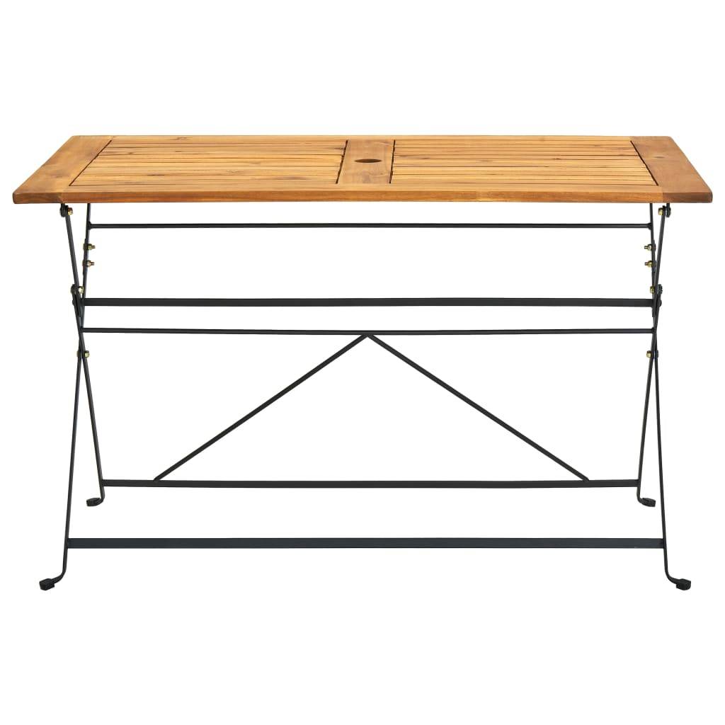 PANGIVO - Table pliable de jardin bois d'acacia massif 120 x 70 x 74 cm - PANGIVO - Image 2