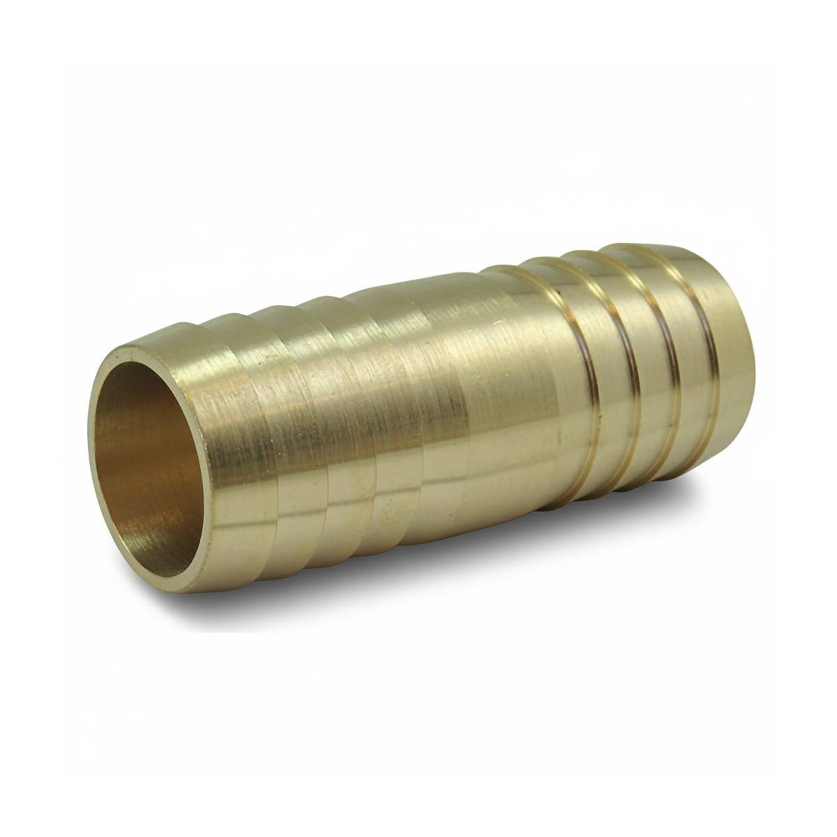 Jonction Tubulaire Cannelée Laiton PN10 - Raccord Arrosage Tuyau Souple - 12/12.5mm