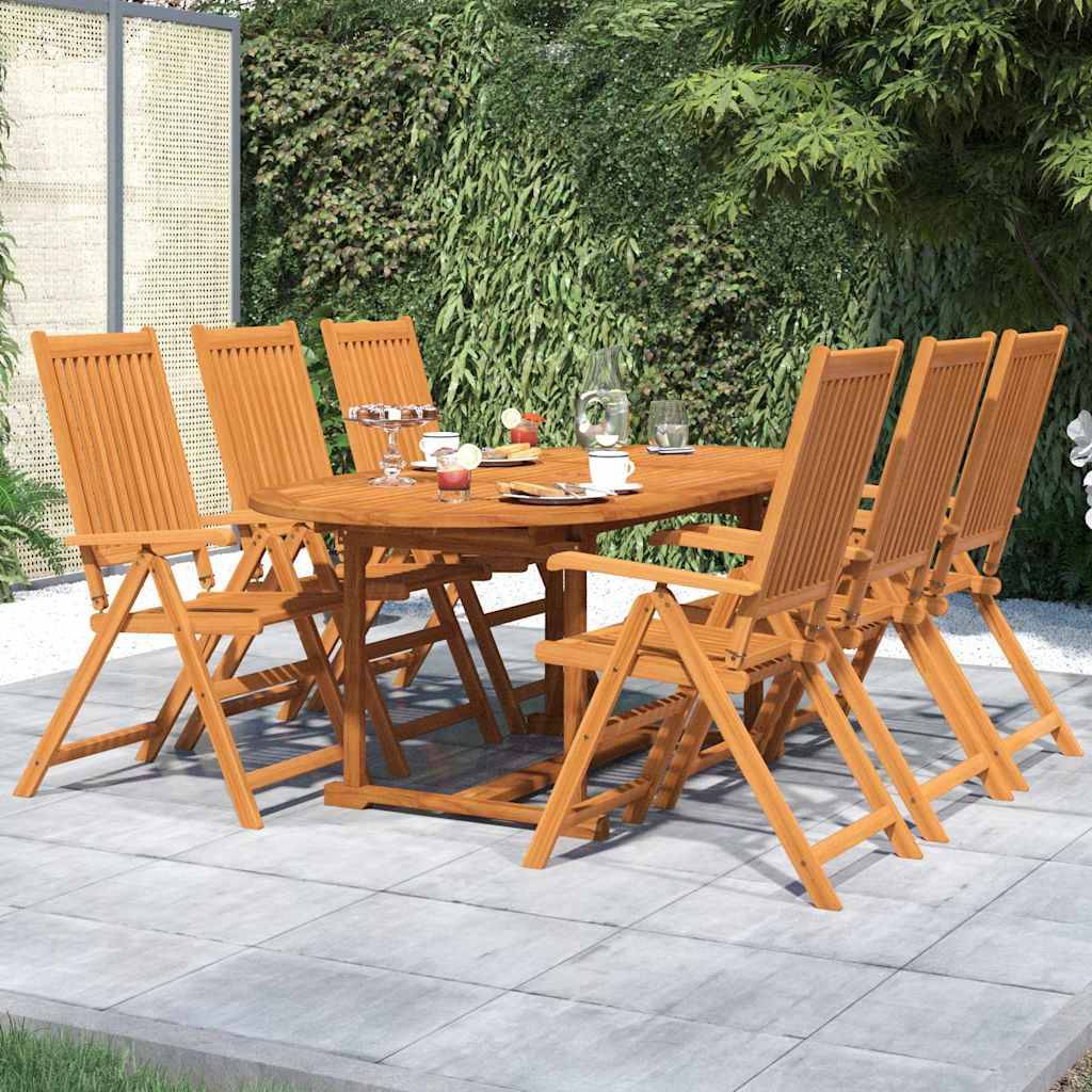 Vidaxl - Ensemble à manger de jardin 7 pcs Bois d'acacia massif 120-170 cm vidaXL 3079644