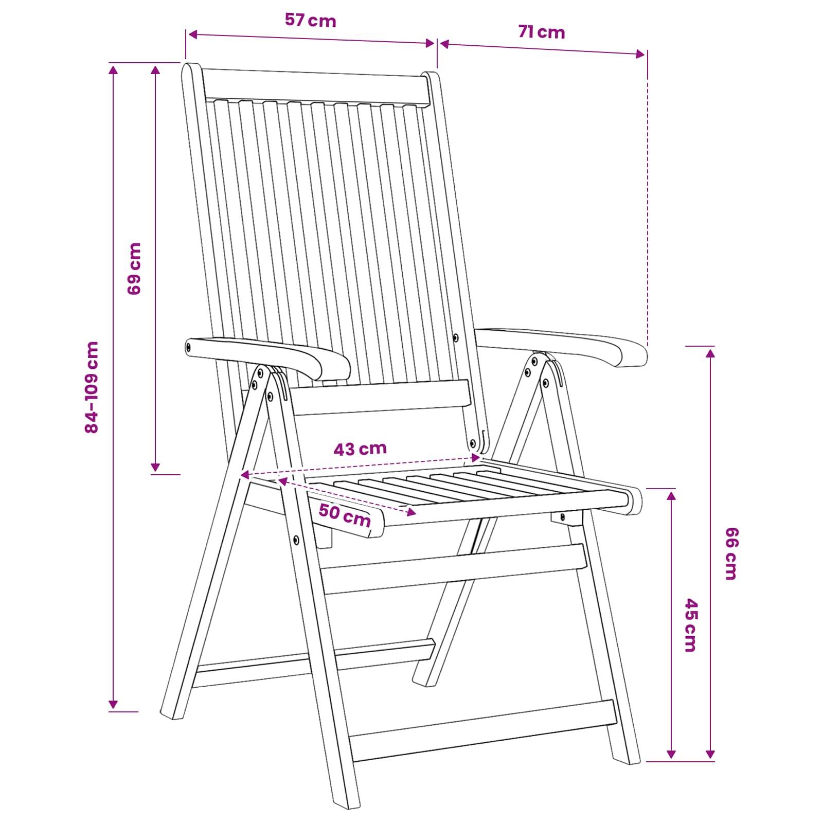 Vidaxl - Ensemble à manger de jardin 7 pcs Bois d'acacia massif 120-170 cm vidaXL 3079644 - Image 3