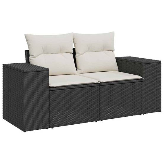 Salon de jardin 12 places acacia et polyrotin modulable pour extérieur Noir – ComfortXL Outdoor Living - Image 6